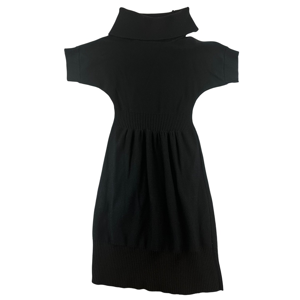 LOFT petites Black Knit Turtleneck Dolman Sleeve Sweater Dress XSP